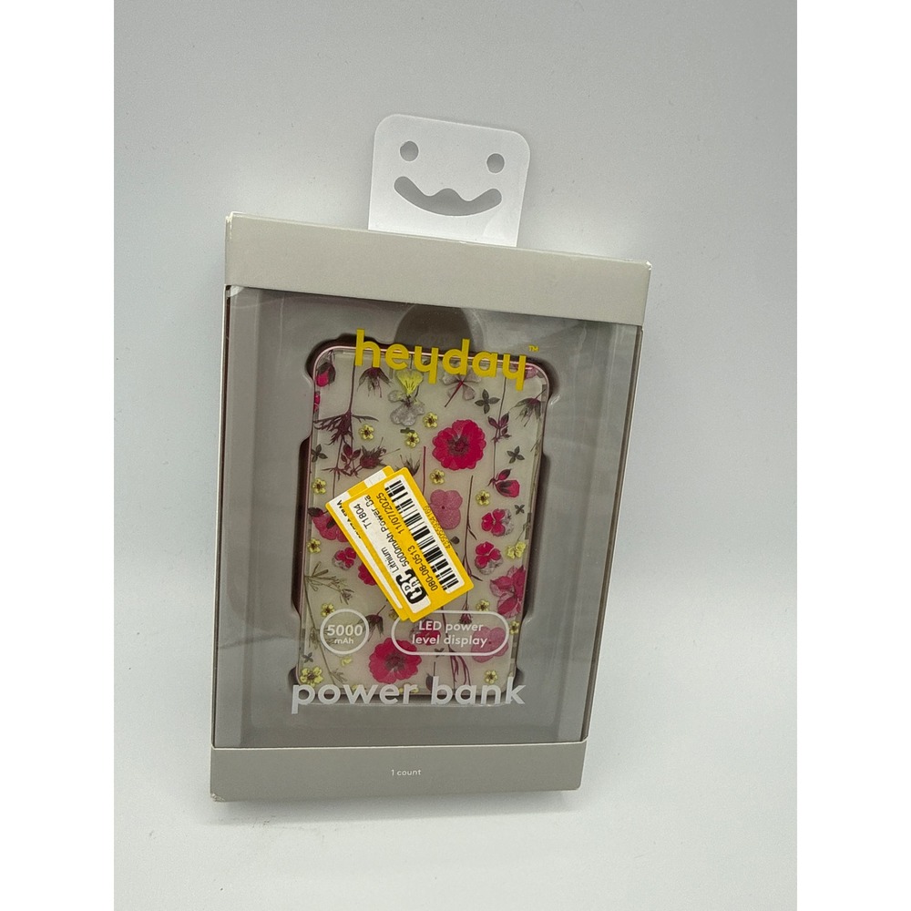 Heyday Power Bank Unisex OS Floral New 5000mAh LED Display
